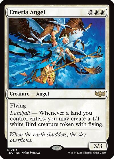 2025 Magic: The Gathering: Commander: Tarkir: Dragonstorm (TDC) - Emeria Angel (#114, Rare) (, Near Mint)