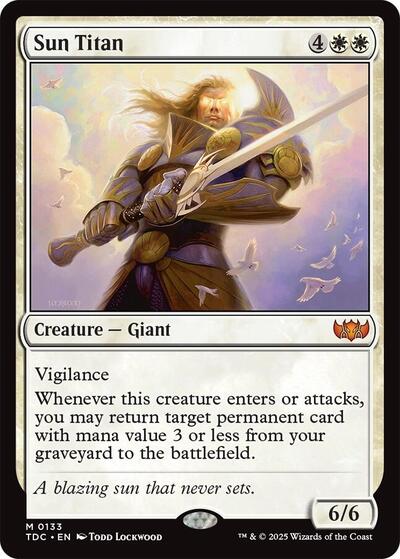 2025 Magic: The Gathering: Commander: Tarkir: Dragonstorm (TDC) - Sun Titan (#133, Mythic Rare) (, Near Mint)