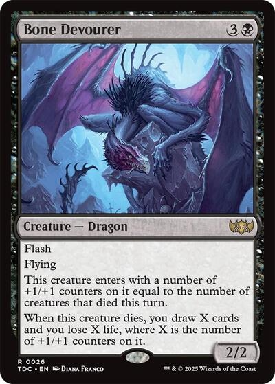 2025 Magic: The Gathering: Commander: Tarkir: Dragonstorm (TDC) - Bone Devourer (#26, Rare) (, Near Mint)