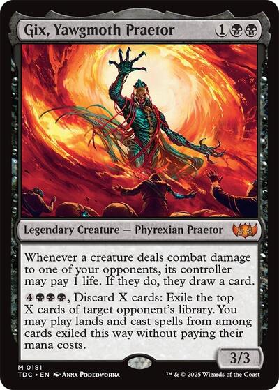 2025 Magic: The Gathering: Commander: Tarkir: Dragonstorm (TDC) - Gix, Yawgmoth Praetor (#181, Mythic Rare) (, Lightly Played)