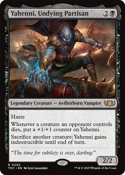 2025 Magic: The Gathering: Commander: Tarkir: Dragonstorm (TDC) - Yahenni, Undying Partisan (#202, Rare) (, Near Mint)