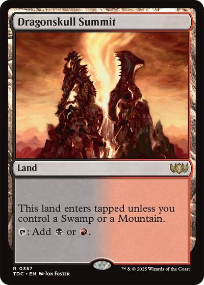 2025 Magic: The Gathering: Commander: Tarkir: Dragonstorm (TDC) - Dragonskull Summit (#357, Rare) (, Lightly Played)