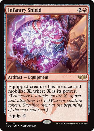 2025 Magic: The Gathering: Commander: Tarkir: Dragonstorm (TDC) - Infantry Shield (#35, Rare) (, Near Mint)