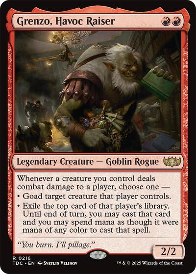 2025 Magic: The Gathering: Commander: Tarkir: Dragonstorm (TDC) - Grenzo, Havoc Raiser (#216, Rare) (, Near Mint)