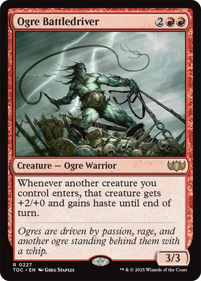 2025 Magic: The Gathering: Commander: Tarkir: Dragonstorm (TDC) - Ogre Battledriver (#227, Rare) (, Lightly Played)