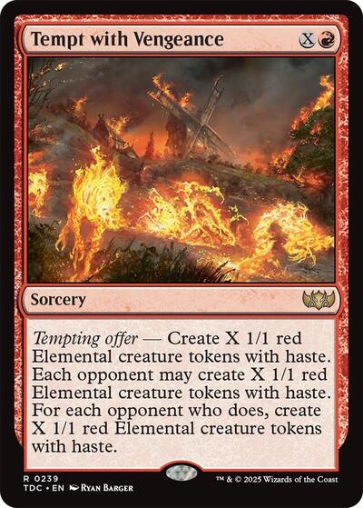 2025 Magic: The Gathering: Commander: Tarkir: Dragonstorm (TDC) - Tempt with Vengeance (#239, Rare) (, Near Mint)