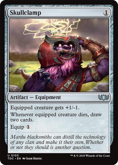 2025 Magic: The Gathering: Commander: Tarkir: Dragonstorm (TDC) - Skullclamp (#103, Uncommon) (, Lightly Played)
