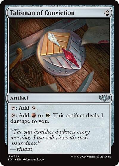 2025 Magic: The Gathering: Commander: Tarkir: Dragonstorm (TDC) - Talisman of Conviction (#329, Uncommon) (, Near Mint)
