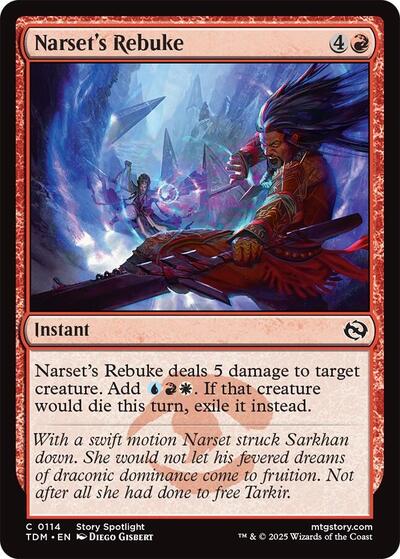 2025 Magic: The Gathering: Tarkir: Dragonstorm (TDM) - Narset's Rebuke (#114, Common) (, Near Mint)