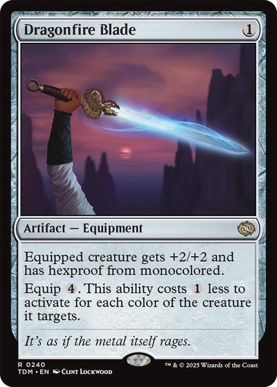 2025 Magic: The Gathering: Tarkir: Dragonstorm (TDM) - Dragonfire Blade (#240, Rare) (, Near Mint)