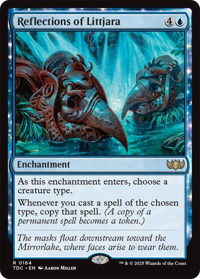 2025 Magic: The Gathering: Commander: Tarkir: Dragonstorm (TDC) - Reflections of Littjara (#164, Rare) (, Near Mint)