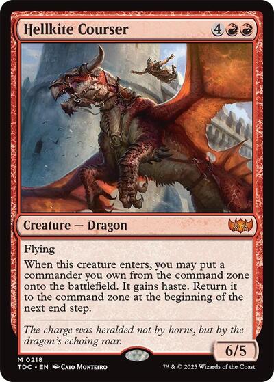 2025 Magic: The Gathering: Commander: Tarkir: Dragonstorm (TDC) - Hellkite Courser (#218, Mythic Rare) (, Near Mint)