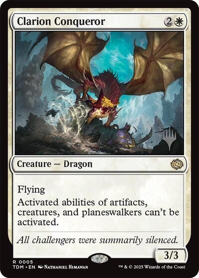 2025 Magic: The Gathering: Promo Pack: Tarkir: Dragonstorm (PPTDM) - Clarion Conqueror (#5, Rare) (, Near Mint)