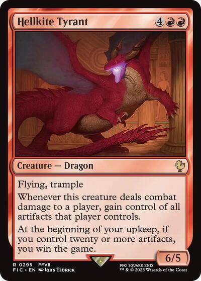 2025 Magic: The Gathering: Commander: FINAL FANTASY (FIC) - Hellkite Tyrant (#295, Rare) (, Near Mint)