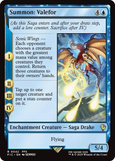 2025 Magic: The Gathering: Commander: FINAL FANTASY (FIC) - Summon: Valefor (#42, Rare) (, Lightly Played)