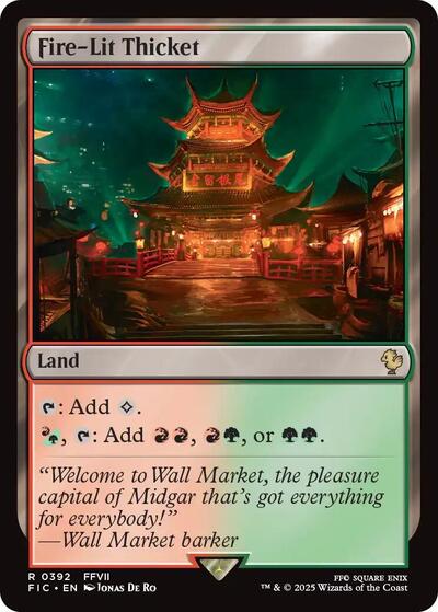 2025 Magic: The Gathering: Commander: FINAL FANTASY (FIC) - Fire-Lit Thicket (#392, Rare) (, Lightly Played)