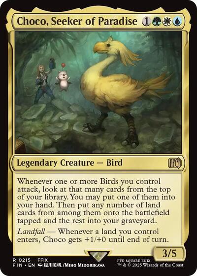 2025 Magic: The Gathering: FINAL FANTASY (FIN) - Choco, Seeker of Paradise (#215, Rare) (, Lightly Played)