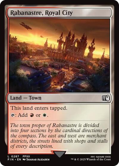 2025 Magic: The Gathering: FINAL FANTASY (FIN) - Rabanastre, Royal City (#287, Land) (, Moderately Played)