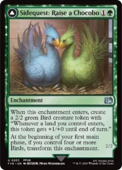 2025 Magic: The Gathering: FINAL FANTASY (FIN) - Sidequest: Raise a Chocobo (#201, Uncommon) (, Lightly Played)