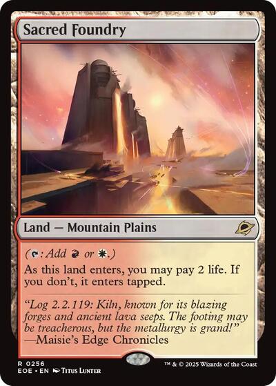 2025 Magic: The Gathering: Edge of Eternities (EOE) - Sacred Foundry (#256, Rare) (, Lightly Played)