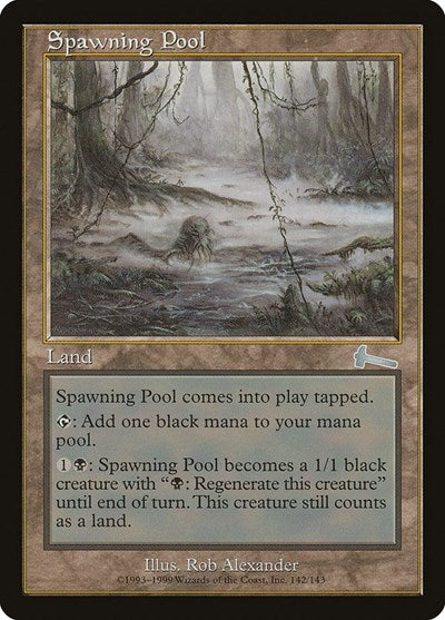 1999 Magic: The Gathering: Urza's Legacy (ULG) - Spawning Pool (#142, Uncommon) (, Moderately Played)