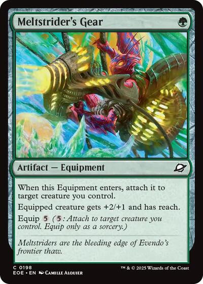 2025 Magic: The Gathering: Edge of Eternities (EOE) - Meltstrider's Gear (#198, Common) (, Near Mint)
