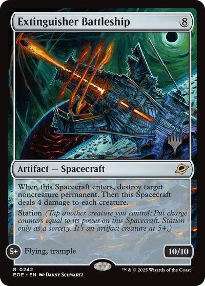2025 Magic: The Gathering: Promo Pack: Edge of Eternities (PPEOE) - Extinguisher Battleship (#242, Rare) (, Lightly Played)