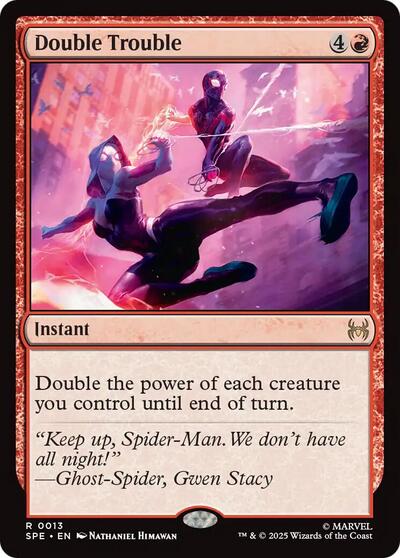 2025 Magic: The Gathering: Marvel's Spider-Man: Eternal-Legal (SPE) - Double Trouble (#13, Rare) (, Lightly Played)