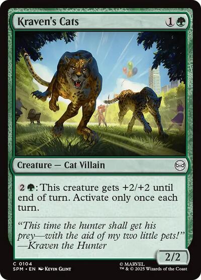 2025 Magic: The Gathering: Marvel's Spider-Man (SPM) - Kraven's Cats (#104, Common) (, Near Mint)