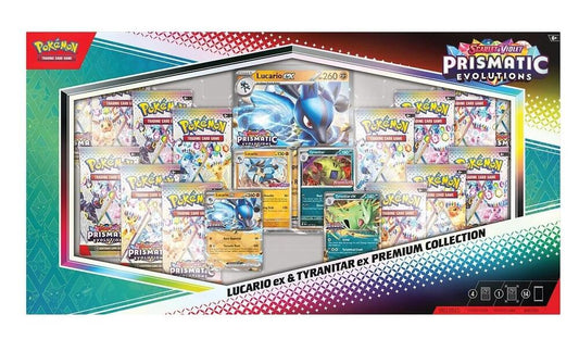 Prismatic Evolutions - Lucario ex & Tyranitar ex Premium Colleciton