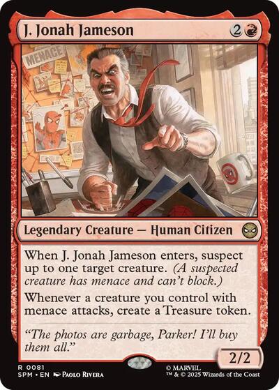 2025 Magic: The Gathering: Marvel's Spider-Man (SPM) - J. Jonah Jameson (#81, Rare) (, Near Mint)