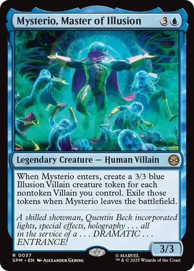 2025 Magic: The Gathering: Marvel's Spider-Man (SPM) - Mysterio, Master of Illusion (#37, Rare) (, Near Mint)