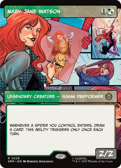 2025 Magic: The Gathering: Marvel's Spider-Man (SPM) - Mary Jane Watson (Borderless) (#229, Rare) (, Near Mint)