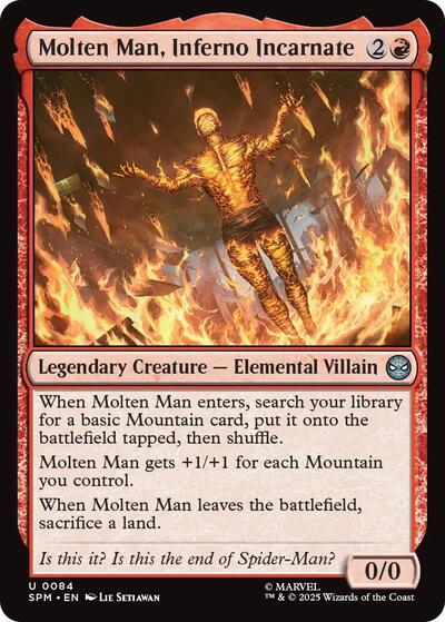 2025 Magic: The Gathering: Marvel's Spider-Man (SPM) - Molten Man, Inferno Incarnate (#84, Uncommon) (Foil, Near Mint)