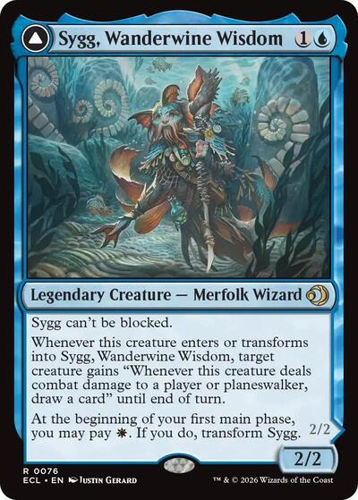 2026 Magic: The Gathering: Lorwyn Eclipsed (ECL) - Sygg, Wanderwine Wisdom (#76, Rare) (, Lightly Played)