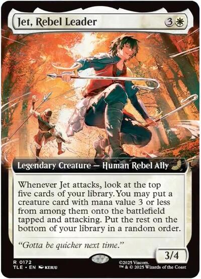 2025 Magic: The Gathering: Avatar: The Last Airbender: Eternal-Legal (TLE) - Jet, Rebel Leader (Extended Art) (#172, Rare) (Foil, Near Mint)
