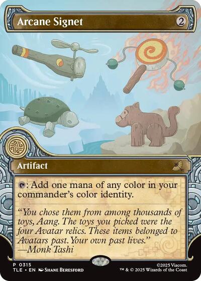 2025 Magic: The Gathering: Avatar: The Last Airbender: Eternal-Legal (TLE) - Arcane Signet (Showcase) (#315, Promo) (, Near Mint)