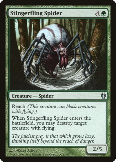 2012 Magic: The Gathering: Duel Decks: Izzet vs. Golgari (DDJ) - Stingerfling Spider (#61, Uncommon) (, Lightly Played)