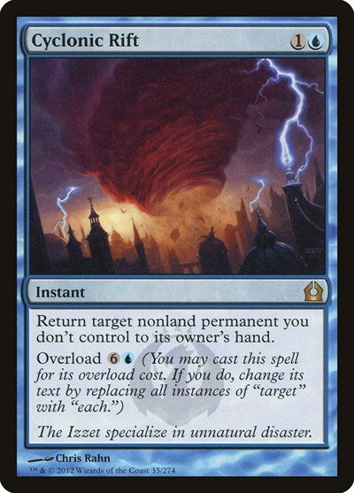 2012 Magic: The Gathering: Return to Ravnica (RTR) - Cyclonic Rift (#35, Rare) (, Moderately Played)
