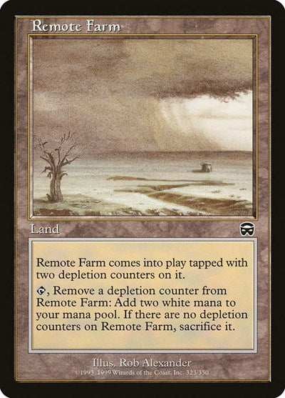 1999 Magic: The Gathering: Mercadian Masques (MMQ) - Remote Farm (#323, Common) (, Moderately Played)
