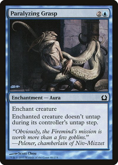 2012 Magic: The Gathering: Return to Ravnica (RTR) - Paralyzing Grasp (#46, Common) (, Moderately Played)