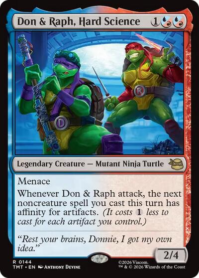 2026 Magic: The Gathering: Teenage Mutant Ninja Turtles (TMT) - Don & Raph, Hard Science (#144, Rare) (, Near Mint)