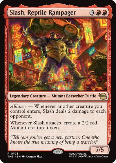 2026 Magic: The Gathering: Teenage Mutant Ninja Turtles (TMT) - Slash, Reptile Rampager (#108, Rare) (, Near Mint)