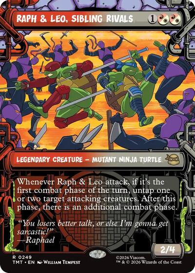 2026 Magic: The Gathering: Teenage Mutant Ninja Turtles (TMT) - Raph & Leo, Sibling Rivals (Showcase) (#249, Rare) (, Near Mint)