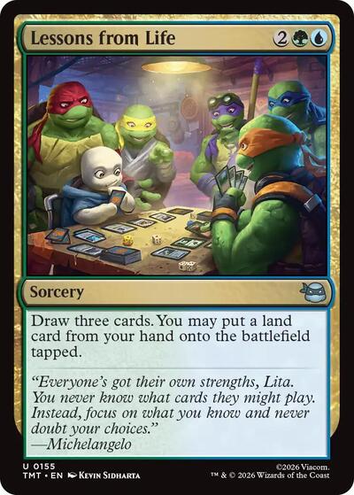 2026 Magic: The Gathering: Teenage Mutant Ninja Turtles (TMT) - Lessons from Life (#155, Uncommon) (, Lightly Played)