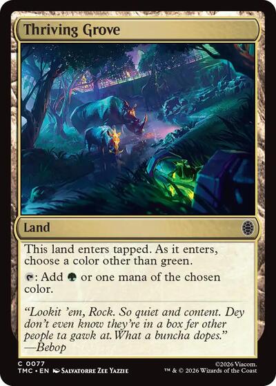2026 Magic: The Gathering: Commander: Teenage Mutant Ninja Turtles (TMC) - Thriving Grove (#77, Common) (, Near Mint)