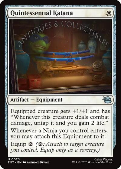 2026 Magic: The Gathering: Teenage Mutant Ninja Turtles (TMT) - Quintessential Katana (#23, Uncommon) (, Lightly Played)