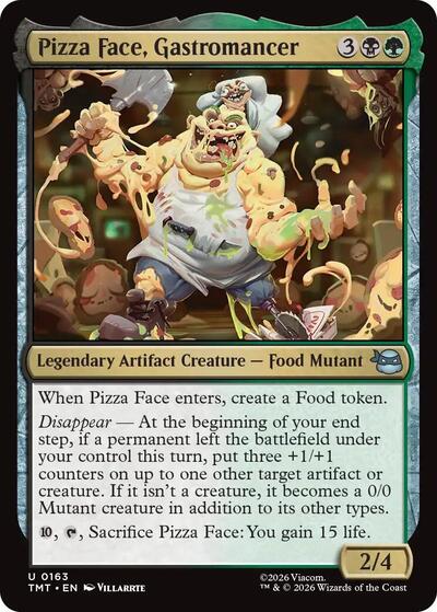 2026 Magic: The Gathering: Teenage Mutant Ninja Turtles (TMT) - Pizza Face, Gastromancer (#163, Uncommon) (, Lightly Played)