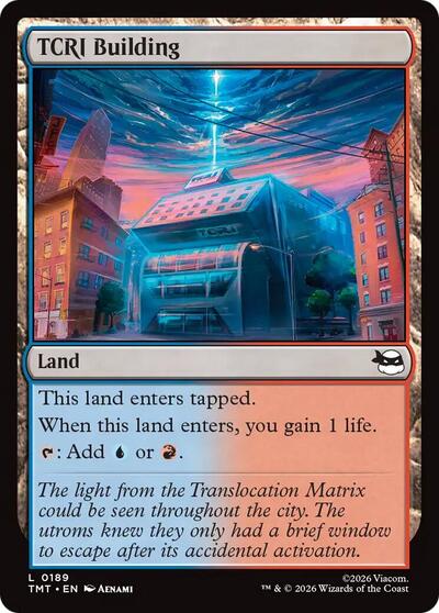 2026 Magic: The Gathering: Teenage Mutant Ninja Turtles (TMT) - TCRI Building (#189, Land) (, Lightly Played)