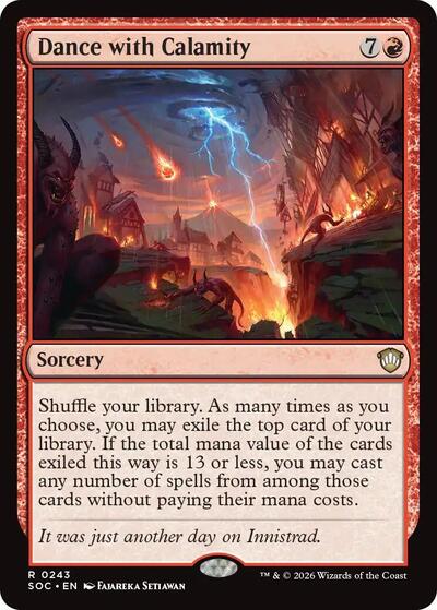 2026 Magic: The Gathering: Commander: Secrets of Strixhaven (SOC) - Dance with Calamity (#243, Rare) (, Lightly Played)